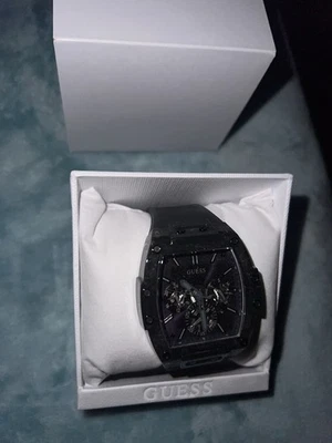 NEW   GUESS PHOENIX GW0203G3 Multifunction Silicone Black Mens Wristwatch - Image 1 of 4