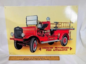 AAA Co. OSHKOSH Pumper Fire Truck 16x12 Advertising metal sign - Picture 1 of 1