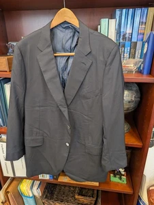 Ermenegildo Zegna Couture Wool Recent Blue Blazer Sport Coat 46S/R Custom - Picture 1 of 11