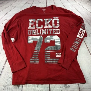 Ecko Unltd T-Shirt Uomo Logo Grafica Manica Lunga XXL - Foto 1 di 10
