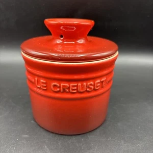 Le Creuset Stoneware Red Cerise Butter Bell Crock Butter Keeper Read Descr - Picture 1 of 14