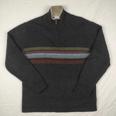 Suéter Columbia M para hombre 55 % Ramie 15 % lana gris 1/4 cremallera pulóver Foto 1 de 4