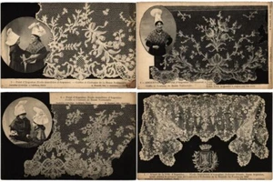 SPITZENHERSTELLUNG DENTELLIERES FRANKREICH VOR 1940, 29 ALTE POSTKARTEN (L7345) - Bild 1 von 8