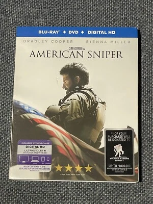 American Sniper (Blu-ray + DVD + Digital HD UltraViolet Combo Pack) - VERY GOOD - Image 1 of 2