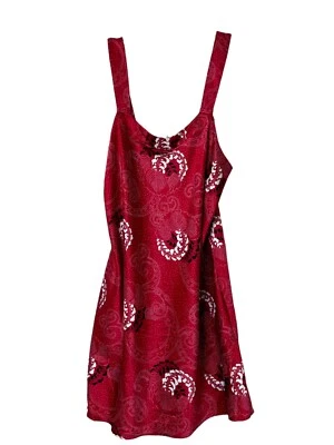 Camisón pequeño Cabernet para mujer rojo negro cachemir sin mangas Foto 1 de 4