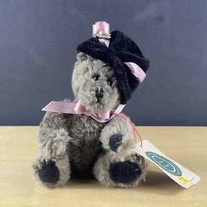 1994 Rare Vintage Boyds Simone Archive Teddy 6" Jointed Bear with Hat and Rose - Picture 1 of 10