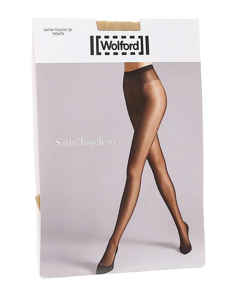 Wolford Cosmetic Beige Satin Touch 20 Sheer Tights Size Small L57823 - Image 1 of 1