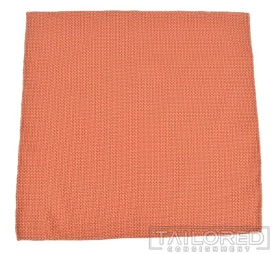 KITON оранжевый геометрический 100% шелк мужской роскошь карман квадратный носовой платок - Изображение 1 из 3