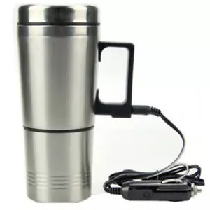 Frigo Portatile Auto Tazza Calda USB Argento Acciaio Inox Moderno 12v Free Stand - Foto 1 di 6