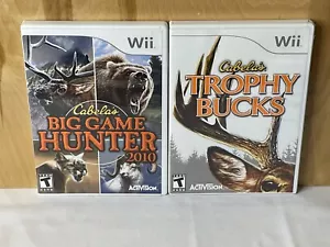 Nintendo Wii 2 Game Lot Cabela’s Big Game Hunter 2010 Trophy Bucks Complete - Picture 1 of 6
