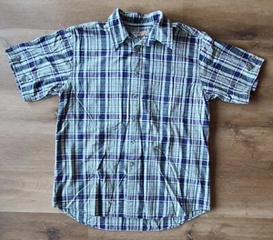 Camisa a Cuadros Woolrich Algodón Manga Corta Con Botones Como Nueva - Talla Grande para Hombre (L) - Imagen 1 de 3