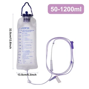 USA-2pcs Nutrition Bag1200ML enteral nutrition bag disposable Plastic - Picture 1 of 8