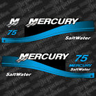 Mercury 75 saltwater 2S outboard (1999-2004) blue decal aufkleber  sticker set - C $ 81.63