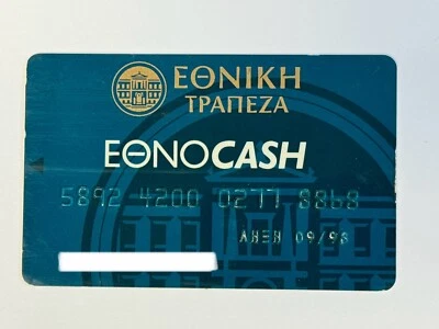 Tarjeta de crédito del Banco Nacional de Grecia▪️1998 Exp▪️Solo coleccionable▪️Sin firmar Foto 1 de 2