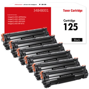 6 Pack CRG125 Toner Compatible for Canon 125 imageCLASS MF3010 LBP6000 LBP6030w - Picture 1 of 8
