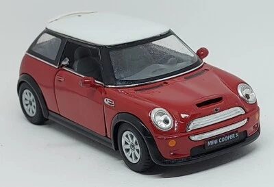 Kinsmart Mini Cooper S Diecast Model Toy Car 1:28 Red pullback toy vehicle  - Image 1 of 4