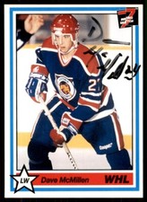 1990-91 7th Inning Sketch WHL Dave McMillen IP Signed Auto Victoria Cougars #253