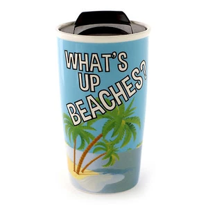 Enesco Our Name is Mud Margaritaville Beaches Travel Mug #6000152 ~NEW~ - Picture 1 of 3