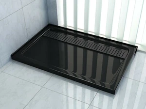 BLACK RECTANGULAR 900X1200 MM SHOWER BASE WITH GRATE **Free Delivery** - Picture 1 of 2