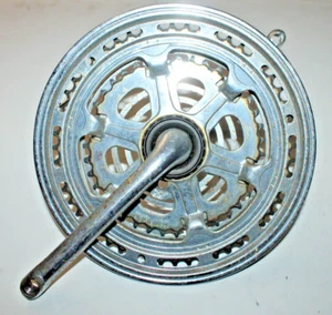 1980 Schwinn Varsity Deluxe Ashtubula Crankset Silver 28/52T 165mm USA Shipper - Picture 1 of 20