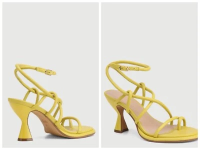 Tacones acampanados de cuero napa cítrica WITTNER talla 40 o 9 Uno con tiras Foto 1 de 4