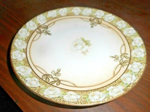 Weiße Rose DESSERT Teller aus Tillowitz Germany Fabrik Reinhold Schlegelmilch  - Bild 1 von 12