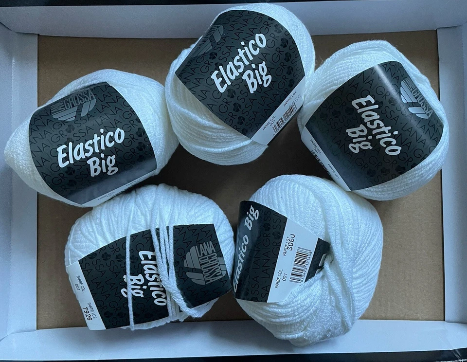 250 g ELASTICO BIG, Lana Grossa,  Fb. 001 weiß ! NEU - Bild 1 von 1
