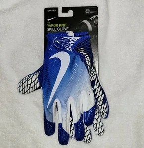 Nike Vapor Knit Skill Football Athletic Sports Gloves Size XXL Blue/White Unisex - Picture 1 of 4