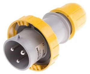 1 x RS Pro IP67 Yellow Cable Mount 2P+E Industrial Power Plug, Rated At 32A, 100 - Picture 1 of 1