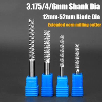 Carbide Corn End Mill Lengthen PCB Milling Cutter CNC Router Bit for Engraving - Image 1 of 4