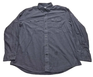 Lands' End Shirt Men's Dark Grey Collared Long Sleeve Size: XL - Picture 1 of 15