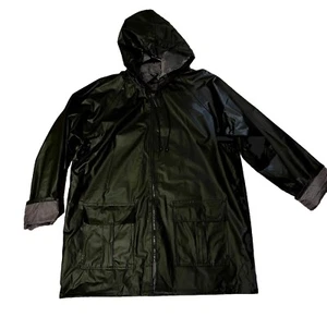 Chaqueta de lluvia Totes negra con capucha talla grande cremallera completa para mujer’s - Imagen 1 de 6
