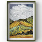 Stormy Weather Abstract Mountain Landscape Oil Painting Highlands Hills Artwork