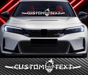 Custom Text Personalized Samurai Oni Windshield Decal Sticker JDM KDM USDM EURO - Foto 1 di 4
