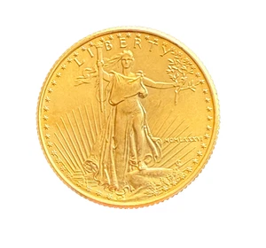 US 1986 Gold 1/4 oz $10 UNC Gold Eagle First Year of Issue - Picture 1 of 2