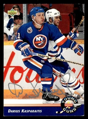 1992 Upper Deck Hockey #563 Darius Kasparaitis Signed Autograph (no COA) - Image 1 of 2