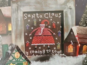 Birds of a Feather SANTA CLAUS Primitive Christmas Counted Cross Stitch Pattern - Picture 1 of 4