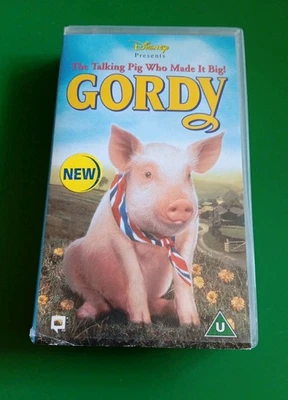 Gordy VHS Walt Disney Pig Movie Family Kids Video TESTED - Image 1 of 3