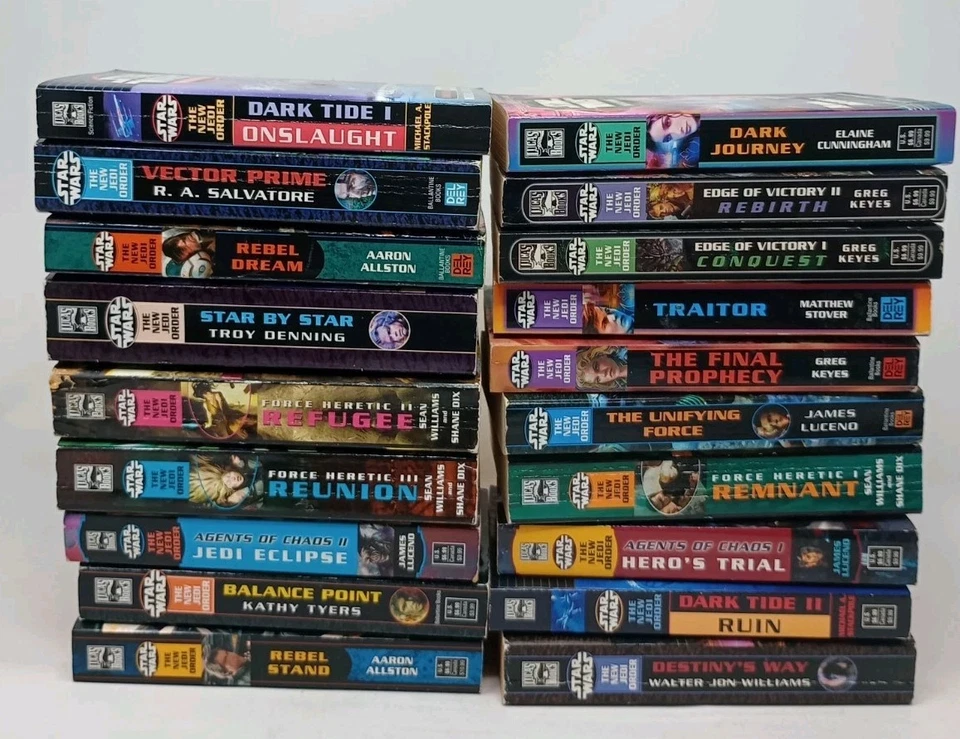 STAR WARS The New Jedi Order Complete 19 Book Set 1-19. First Edition. Vintage. Foto 1 de 4
