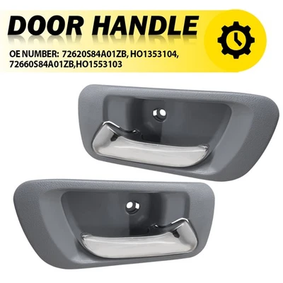2X Gray Rear LH&RH Inside Door Handles For Honda Accord 1998-02 1999-04 Odyssey Foto 1 de 4