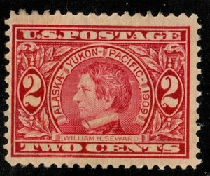 Scott 370 2¢ William H. Seward Mint Hinged Free shipping in USA! - Picture 1 of 1