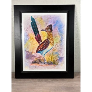 Todd Abbott Winters Roadrunner - Impresión artística en acuarela colorida - Firmado - Usado en excelente estado - Imagen 1 de 5