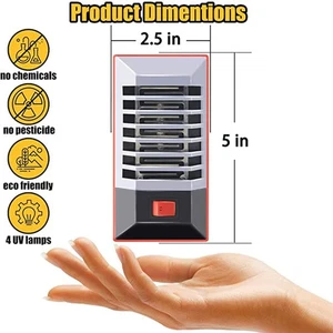 LED Mosquito Killer Lamp Electric Insect Zapper Trap US Plug - Picture 1 of 7