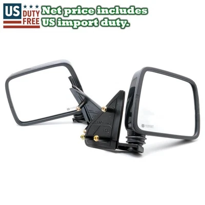 Side Door Mirror Black Pair Fit 1986-1997 Nissan Navara D21 Hardbody SE Pickup — 第 1/4 张图片