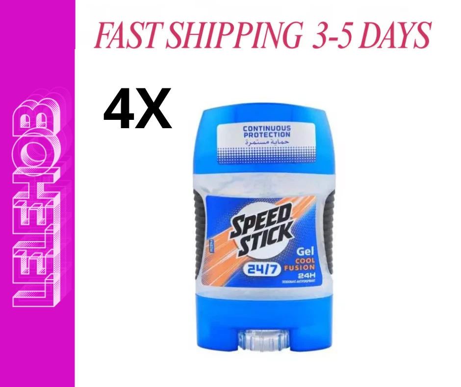 ⭐FAST SHIPPING⭐ 4X Speed Stick Gel 24/7 Cool Fusion 85G Deodorant - image 1 of 1
