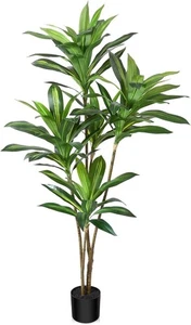 CROSOFMI Kunstpflanzen Indoor 150 cm hoch unechter Dracaena Baum - Bild 1 von 6