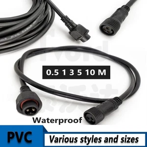 2 Pin Waterproof Extension Cable Connector Male Female Outdoor Led Light IP67 - Picture 1 of 12