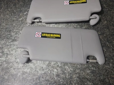 09 10 11 12 13 14 Honda Fit Left Right Sun Visor Shade Pair Gray Used OEM Foto 1 de 4