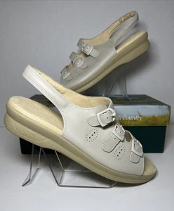 SAS Tripad Trio II Comfort 3-Strap Sandal Women’s 9.5 N Bone Cream Slingback New - Picture 1 of 18