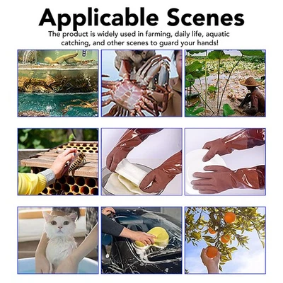 Guanti Maniche Lunghe Guanti Lunghi Pulizia Antipioggia per Giardinaggio - Immagine 1 di 4
